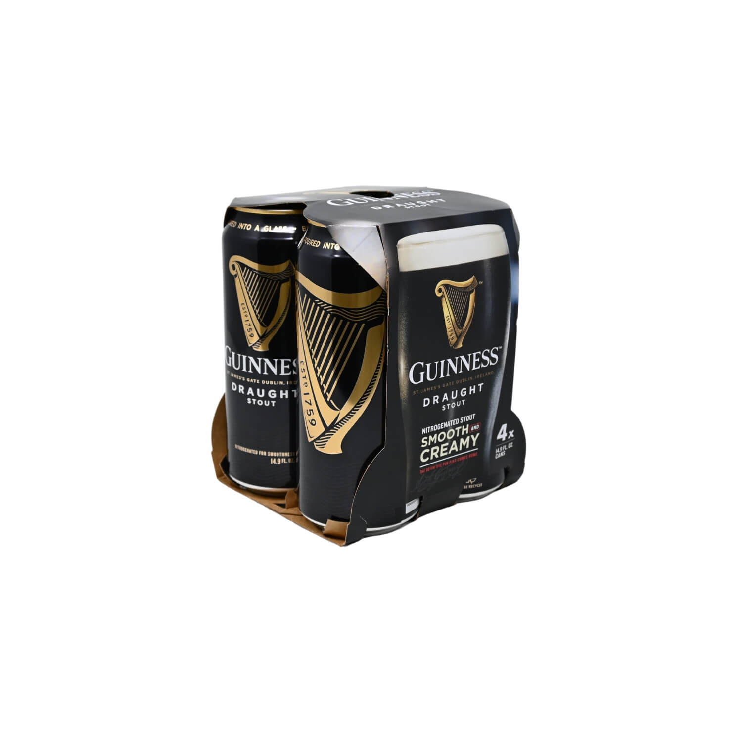  [Paquete de 4] cerveza Guinness Irish Dry Stout sin